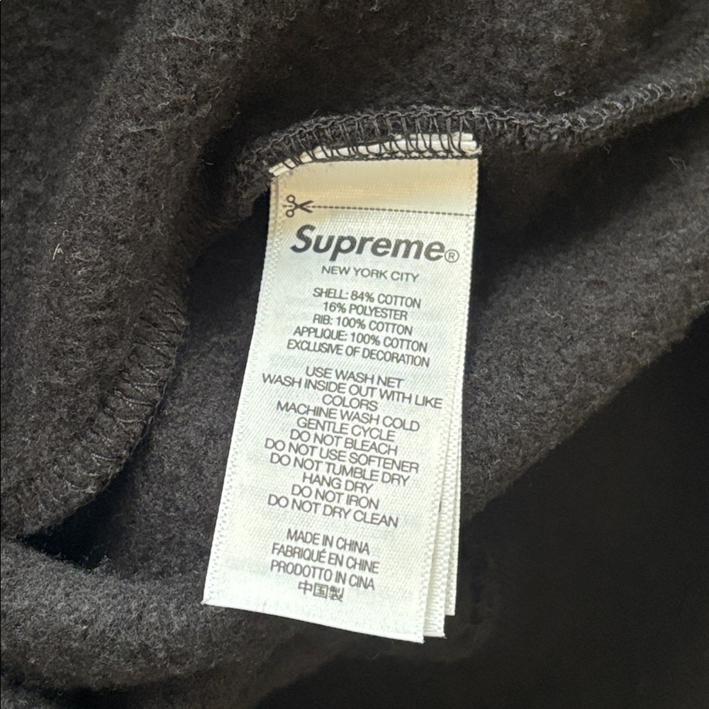 Supreme Warriors Appliqué Zip Up Hoodie Black Size XL Brand New in hand - Picture 14 of 16